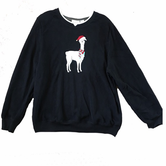 Alfred Dunner Women’s holiday llama sweater black - Picture 4 of 5